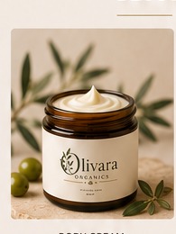 Olivara glass jar body cream